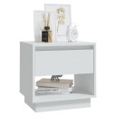 vidaXL Nattbord hvit 45x34x44 cm sponplate