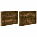 vidaXL Magasinreol 2 pcs Røkt eik 100 x 12 x 70 cm Konstruert tre