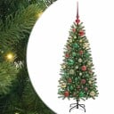  Kunstig juletre med 150 LED med stativ grønn 120 cm PE og PVC