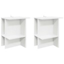  Kaffebord 2 pcs Hvit 40 x 30 x 49 cm Konstruert tre