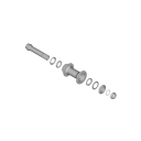 Shimano aksel komplett til fornav modell HB M618 B