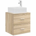  Vegghengt vaskeservant Sonoma eik 53 x 34,5 x 63 cm