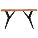  Spisebord svart 140x70x76 cm heltre akasie