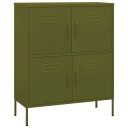 vidaXL Oppbevaringsskap olivengrønn 80x35x101,5 cm stål