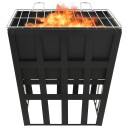 vidaXL 2 i 1 bålfat og grill 34x34x48 cm stål