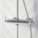 Hassel & Teudt HRL10 S01 Smartterm Dusjstangsett M/Ø21cm Rain Deluxe Med Easyclean Krom