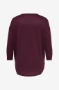 Only Carmakoma   Topp Caralba L/S V Neck Deco Top Jrs Bf   Rød