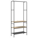  Klesstativ med hyller Sonoma eik 77 x 30 x 171 cm