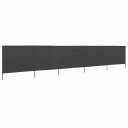 vidaXL Vindskjerm 5 paneler stoff 600x160 cm antrasitt