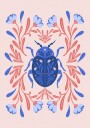 Folk Art Beetle Poster Plakat / 100x150cm