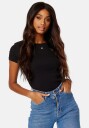 Tommy Jeans Tjw Slim Essential Rib Ss Black XS