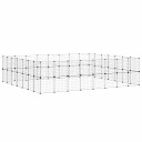 Vidaxl Dyrebur 60 Paneler Med Dør Svart 35X35 cm Stål