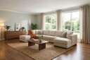 Optus 6 seters U sofa med divan og sjeselong høyre   Beige