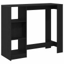  Barbord med hylle Svart Eik 102,5x46x103,5 cm Konstruert Tre