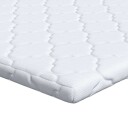vidaXL Kokos topper Hvit 90 x 190 cm Jakardstoff