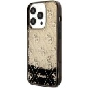 Guess iPhone 14 Pro Deksel 6,1" Hardt med Flytende Glitter svart