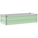 vidaXL Hevet Hagebed Pastellgrønn 100 x 40 x 24 cm kaldvalset stål