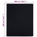 vidaXL Jerseylaken 2 stk svart 180x200 cm bomull