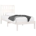 vidaXL Sengeramme hvit heltre furu 90x200 cm