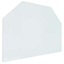 vidaXL Peisglassplate Gjennomsiktig 80 x 60 cm Glass