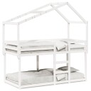  Køyeseng med tak hvit 80x200 cm heltre furu 8721102669408