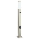 vidaXL Pullertlampe med sensor og stikkontakt 80 cm rustfritt stål IP44