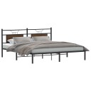  Sengeramme uten madrass brun eik 183x203 cm konstruert tre