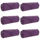 vidaXL Kastepledd 6 pcs Lilla 170 x 130 cm Fleece