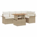 vidaXL Hagesofa Set 6 stk. beige og krem