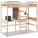  Ramme for loftseng uten madrass 75x190 cm heltre furu 8721158373106