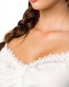 Hvit Off Shoulder Oktoberfest Bluse med Snøring Strl S