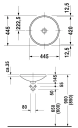 Duravit Architec Servant for underliming Ø420, uten blanderhull