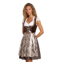 Oktoberfest Dirndl Jula Brun Deluxe Kostyme - 42