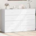  Skjenker 2 stk hvit 60x39x80 cm konstruert tre