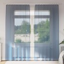  Voile gardiner med hemper 2 stk kongeblå 140x245 cm 8721158553201