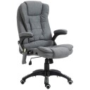 Ergonomisk massasjestol Grå justerbar kontorstol
