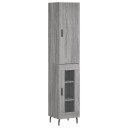 vidaXL Highboard grå sonoma 34,5x34x180 cm konstruert tre 8720845484859