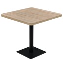  Bistrobord MDF og stål firkantet 80x80x75 cm eikefarge 245614