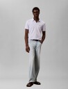 Calvin Klein Jeans Ss Open Collar Casual Pique Polo Purple XXL
