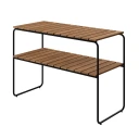 Grythyttan Stålmöbler L105 avlastningsbord Teak / Svart