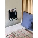 Nordlux Roomi vegglampe med hylle og USB - Svart