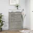 vidaXL Skoskap betonggr? 63x24x104 cm konstruert tre