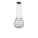Luceplan Mesh Pendel Ø80xH60 4m w/Wireless Kit Black