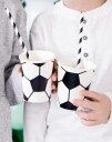 6 stk Pappkrus 250 ml Fotball