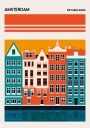Amsterdam Travel Poster Poster Plakat / 70x100cm