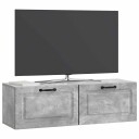  Vegghengt TV skap Betonggrå 98 x 31 x 30 cm Konstruert tre