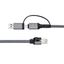 MicroConnect CAT6 FTP to USB A-C adapter