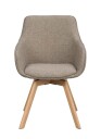 Rowico Home Alison karmstol Mörkbeige/ek Beige