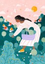 A Woman Tree Picking Plakat / 50x70cm