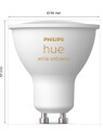 Philips Hue LED-lyspære GU10 4,2W (2-pakning)